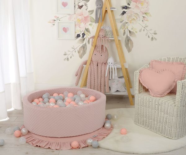 Ball-pit minky H-30 cm with balls 200pcs- blush - Image 3