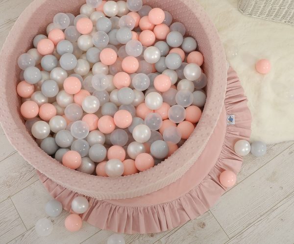 Ball-pit minky H-30 cm with balls 200pcs- blush - Image 6