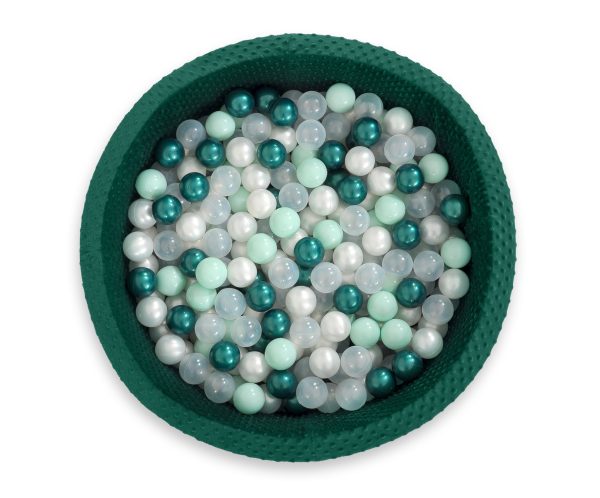 Ball-pit minky H-30 cm with balls 300pcs - bottle green - Image 10