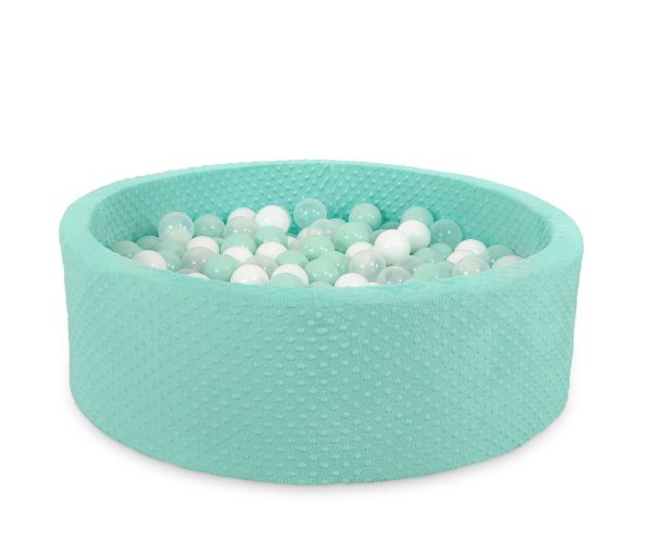 Ball-pit minky H-30 cm with balls 200pcs- mint