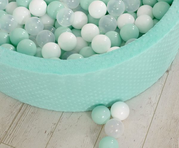 Ball-pit minky H-30 cm with balls 200pcs- mint - Image 4