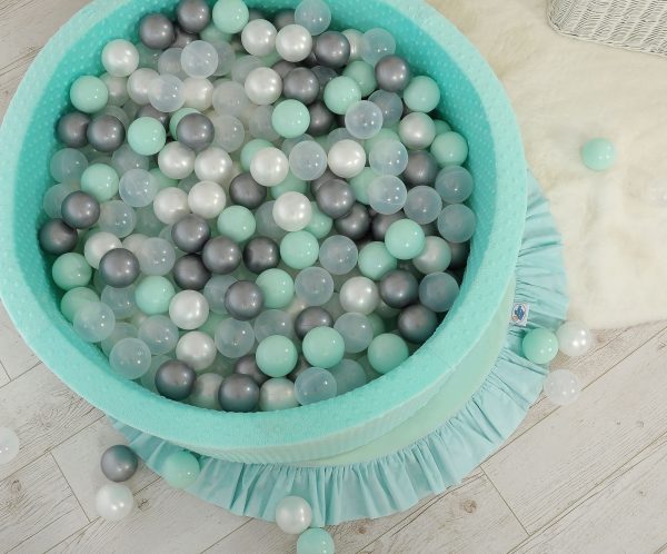 Ball-pit minky H-30 cm with balls 200pcs- mint - Image 5