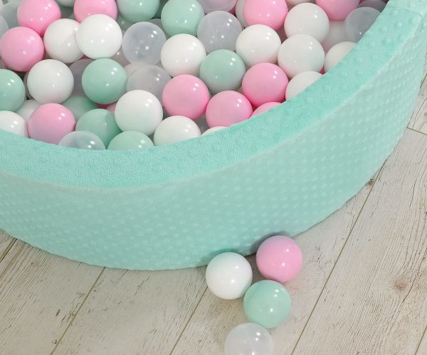 Ball-pit minky H-30 cm with balls 200pcs- mint - Image 7