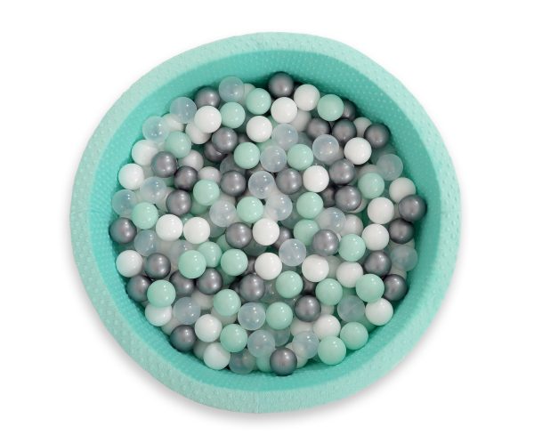 Ball-pit minky H-30 cm with balls 300pcs - mint - Image 8