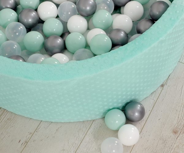 Ball-pit minky H-30 cm with balls 300pcs - mint - Image 9