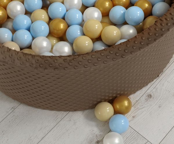 Ball-pit minky H-30 cm with balls 300pcs - chocolate - Image 3