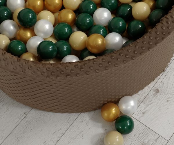 Ball-pit minky H-30 cm with balls 200pcs- chocolate - Image 5