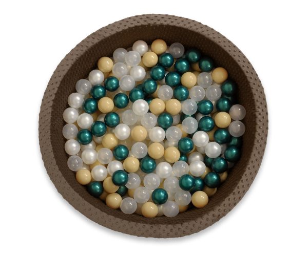 Ball-pit minky H-30 cm with balls 300pcs - chocolate - Image 4