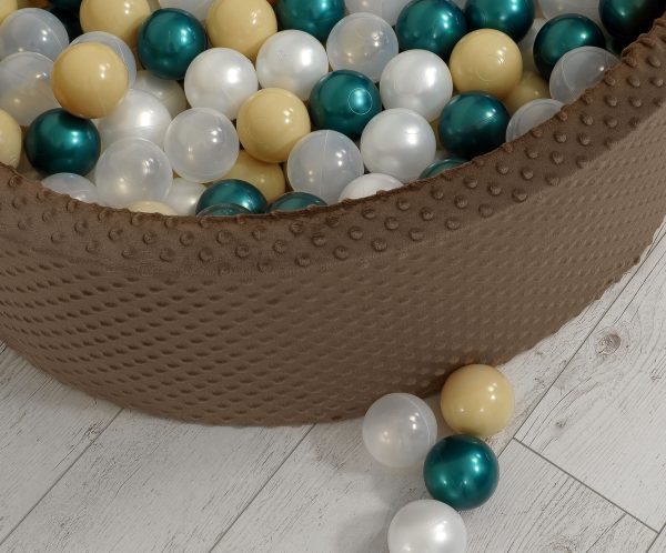 Ball-pit minky H-30 cm with balls 300pcs - chocolate - Image 5