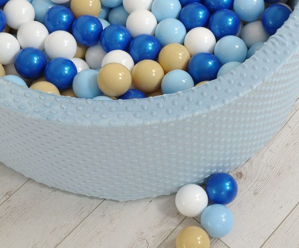 Ball-pit minky H-30 cm with balls 300pcs - misty blue - Image 5