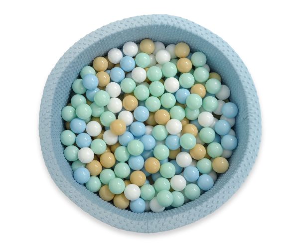 Ball-pit minky H-30 cm with balls 300pcs - misty blue - Image 6