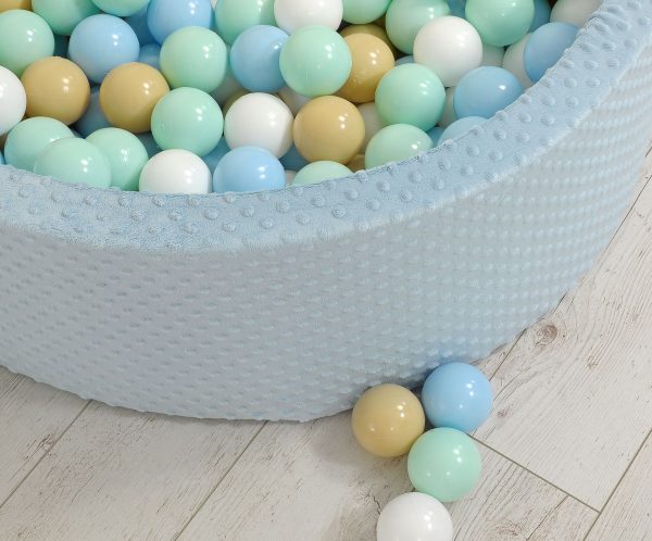 Ball-pit minky H-30 cm with balls 300pcs - misty blue - Image 7