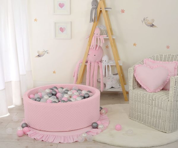 Ball-pit minky H-30 cm with balls 300pcs - pink - Image 7