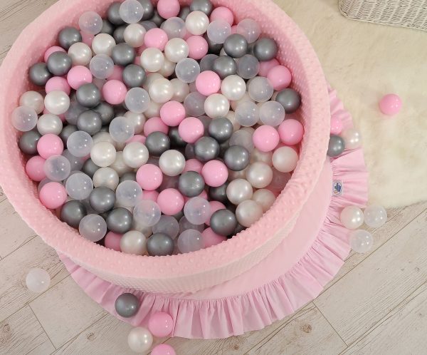 Ball-pit minky H-30 cm with balls 300pcs - pink - Image 8
