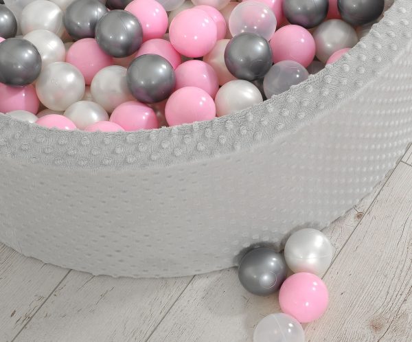 Ball-pit minky H-30 cm with balls 300pcs - grey - Image 4