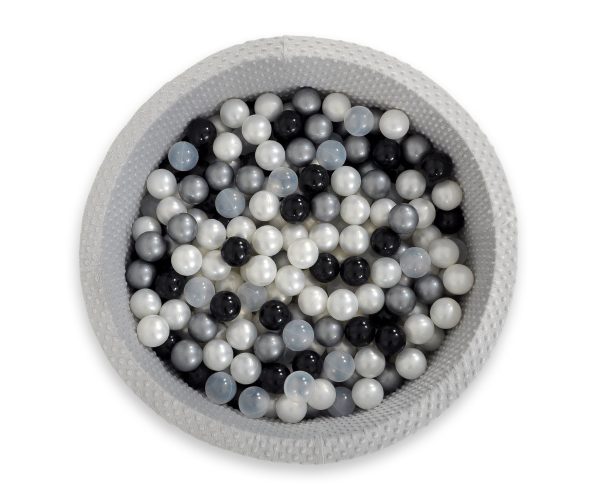 Ball-pit minky H-30 cm with balls 300pcs - grey - Image 9