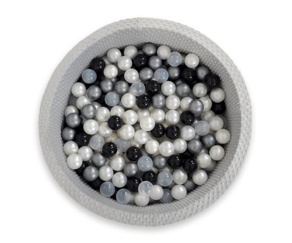 Ball-pit minky H-30 cm with balls 200pcs- gray - Image 4