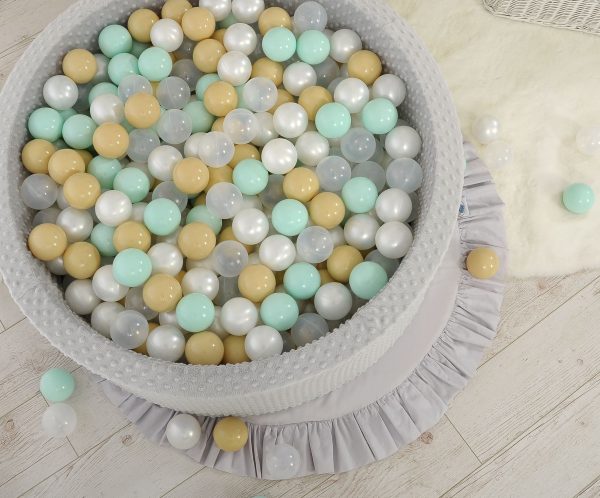 Ball-pit minky H-30 cm with balls 300pcs - grey - Image 11