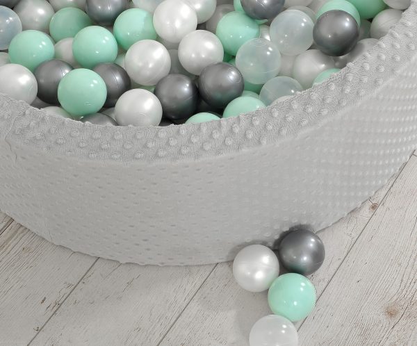 Ball-pit minky H-30 cm with balls 200pcs- gray - Image 9