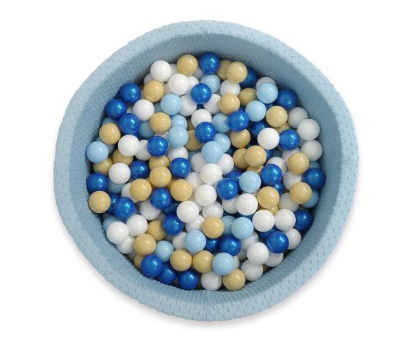Ball-pit minky H-40 cm with balls 200pcs- misty blue - Image 3