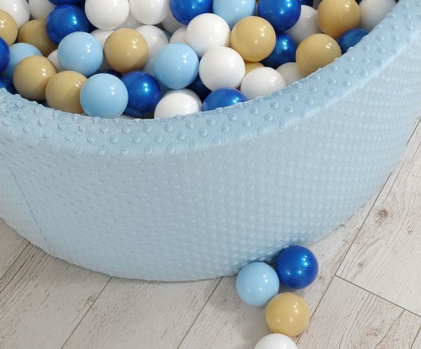 Ball-pit minky H-40 cm with balls 200pcs- misty blue - Image 4