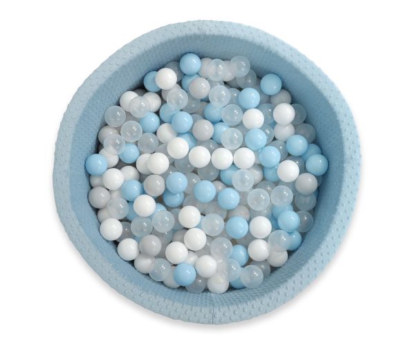 Ball-pit minky H-40 cm with balls 200pcs- misty blue - Image 5