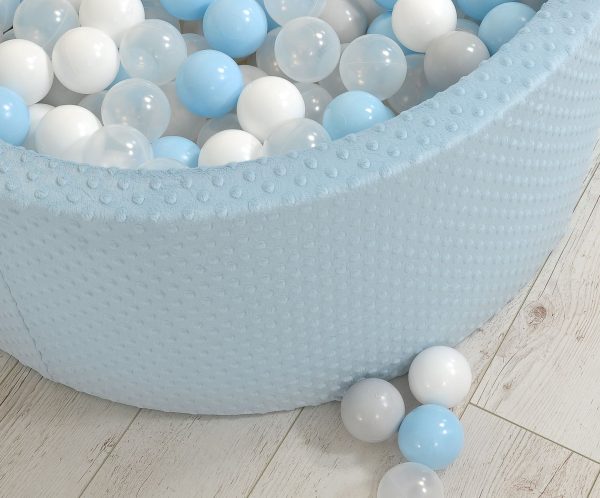 Ball-pit minky H-40 cm with balls 200pcs- misty blue - Image 6