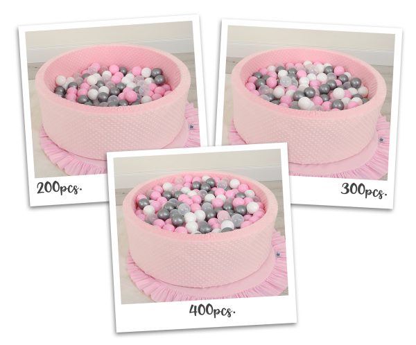Ball-pit minky H-30 cm with balls 300pcs - pink - Image 2