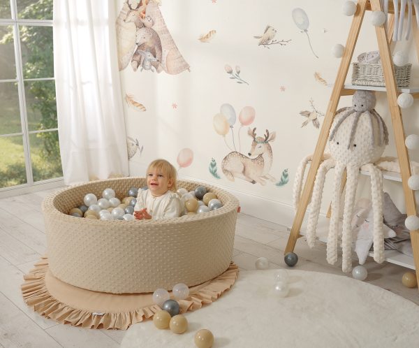 Ball-pit minky H-30 cm with balls 200pcs- mint - Image 9