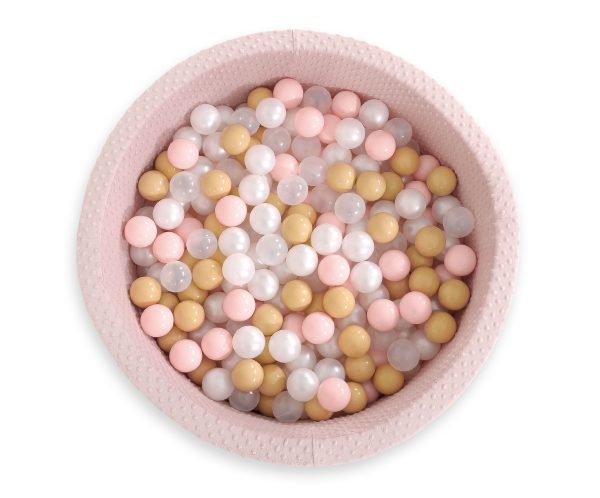 Ball-pit minky H-40 cm with balls 200pcs- blush - Image 4