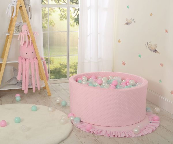 Ball-pit minky H-40 cm with balls 200pcs- pink - Image 4