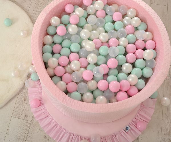 Ball-pit minky H-40 cm with balls 200pcs- pink - Image 5