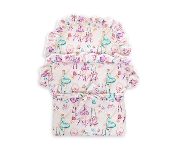 Baby doll swaddling blanket - ballerinas lilac