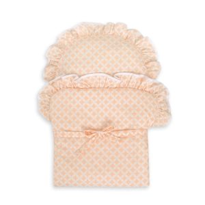 Baby doll swaddling blanket - rosette peach