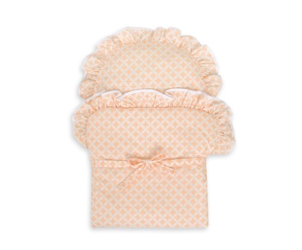Baby doll swaddling blanket - rosette peach