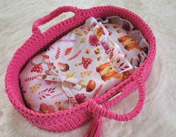 Baby doll swaddling blanket - fox in a wreath - Image 2