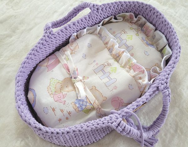 Baby doll swaddling blanket - teddy bear family - Image 3