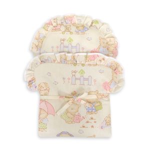 Baby doll swaddling blanket - teddy bear family