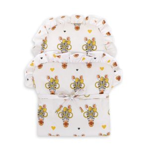 Baby doll swaddling blanket - zebra yellow