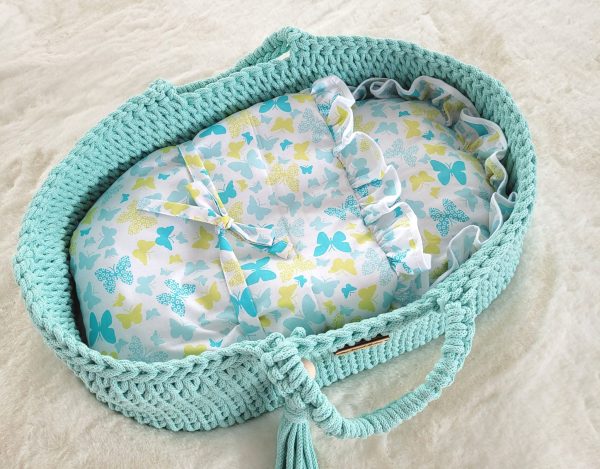 Baby doll swaddling blanket - butterflies mint - Image 2