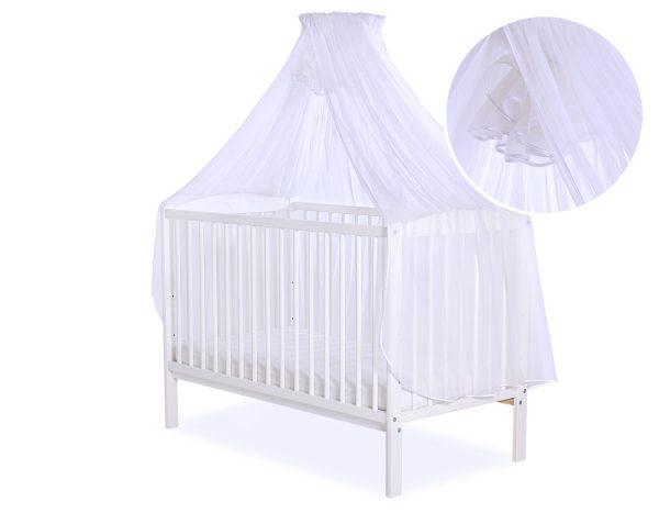 Mosquito-net made of chiffon - white