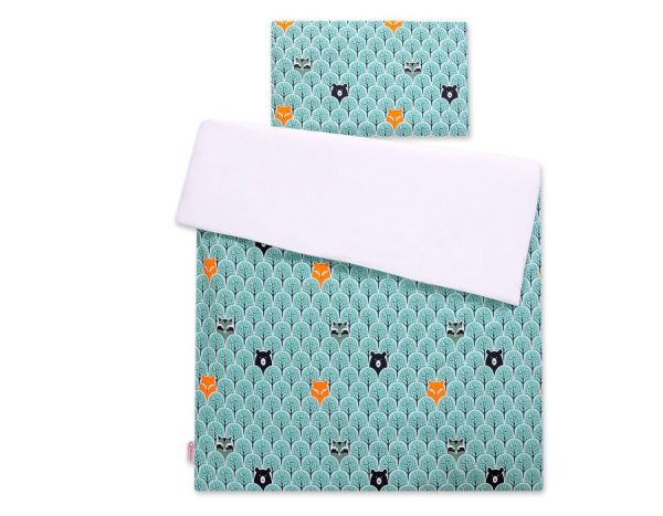 Baby cotton bedding set 2-pcs 120x90 cm- mint forest - Image 4