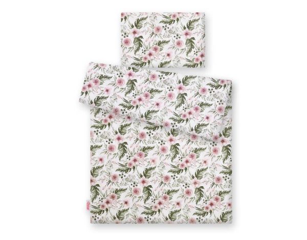 Baby cotton bedding set 2-pcs  - peony flower pink - Image 2