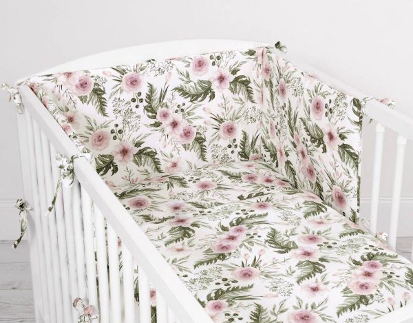 Baby cotton bedding set 2-pcs  - peony flower pink - Image 3