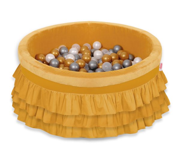Ball-pit with frills with balls 200pcs - honey yellow - Image 3