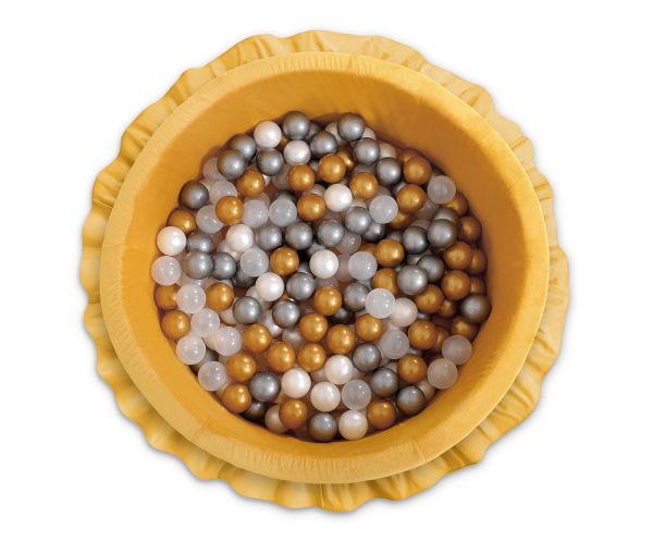 Plastic balls for the dry pool 50pcs - golden - Image 7