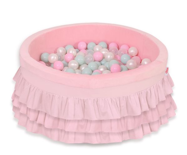 Ball-pit with frills with balls 200pcs - pink - Image 2