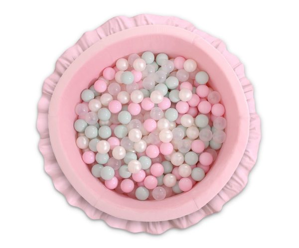 Ball-pit with frills with balls 200pcs - pink
