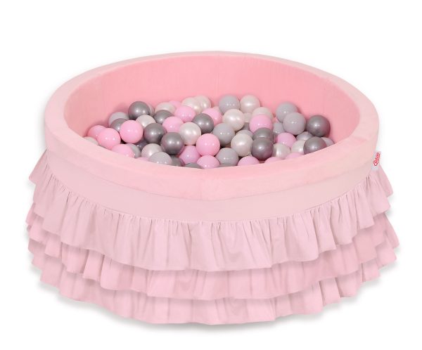 Ball-pit with frills with balls 200pcs - pink - Image 3