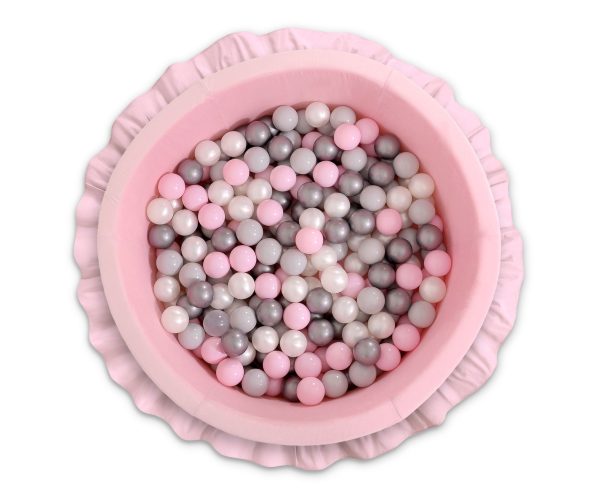 Ball-pit with frills with balls 200pcs - pink - Image 4